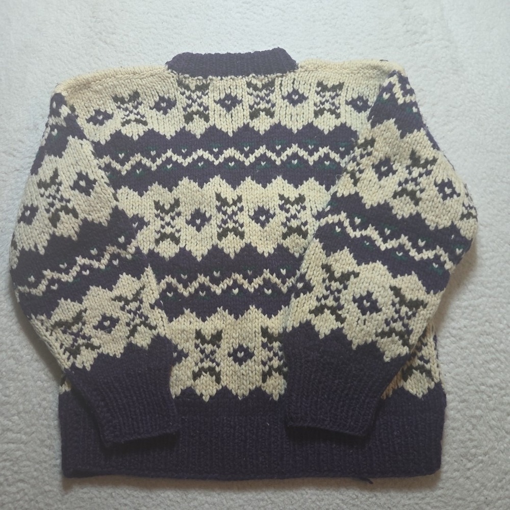 Alpaca Connection Sweater 100% Virgin Wool Pullover Unisex Alpaca Size XL - Picture 5 of 6